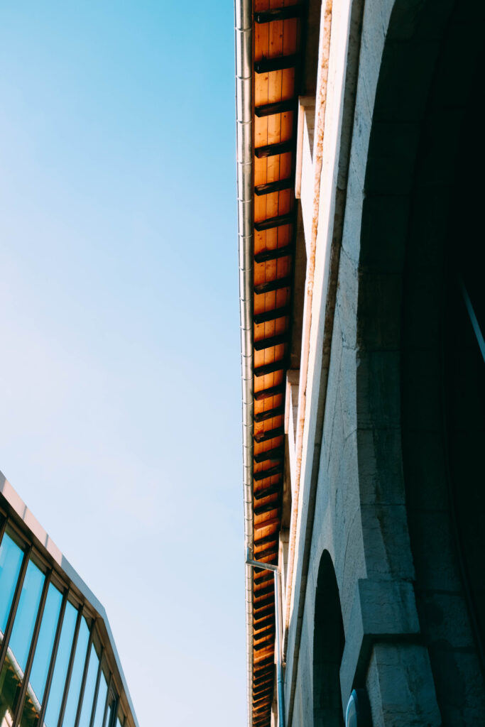 Dachrinnen von unten